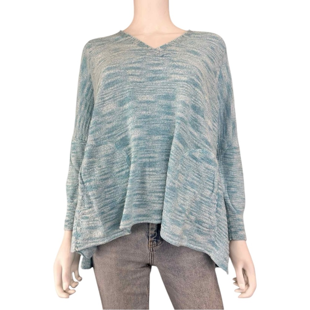 WHITE + WARREN Blue Heather Sweater Size XS J0393